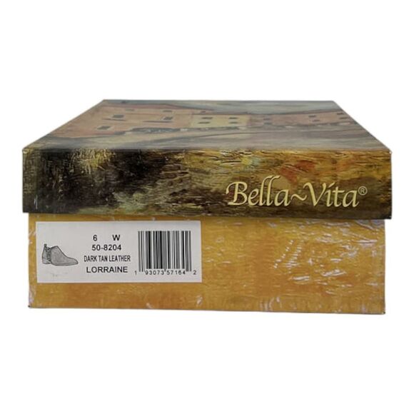 New Women Bella Vita Dark Tan Brown Lorraine Leather Ankle Boot Shoes US 6 - Picture 9 of 9